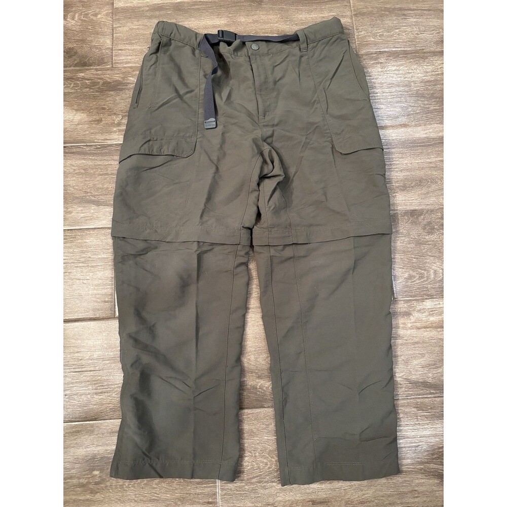 The North Face Pants Mens XL  Convertible‎ Hiking Zipper To Shorts Belted Logo